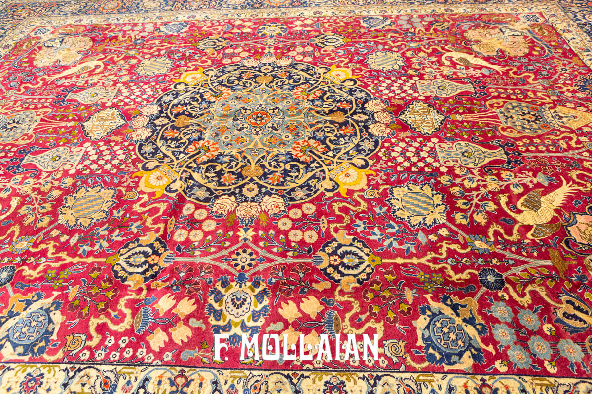 Tabriz Rug Lion Design n°:436685